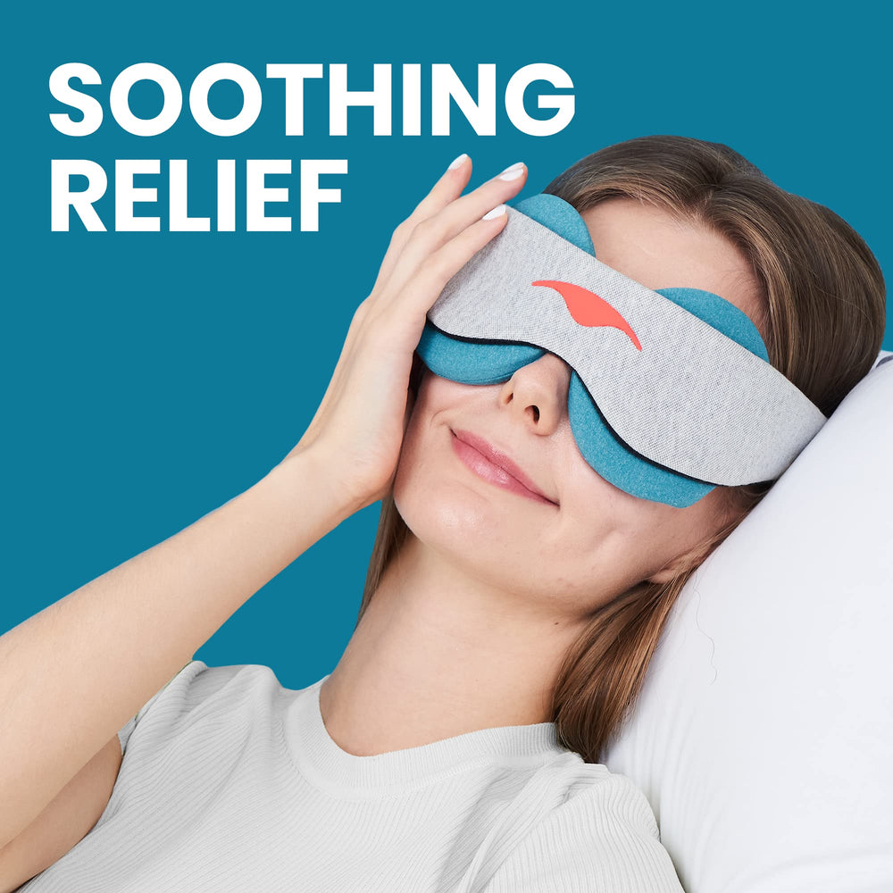 Manta Sleep detalle de copas oculares que evitan presión y mejoran sueño