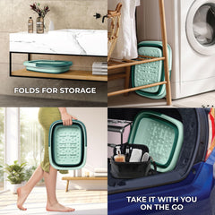 Mantello cubeta plegada con asa fácil de transportar y almacenar