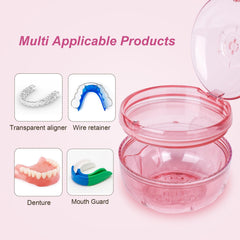 Maoerdental interior doble capa ideal para remojar y almacenar retenedores