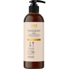 Maple Holistics etiqueta con ingredientes naturales legibles