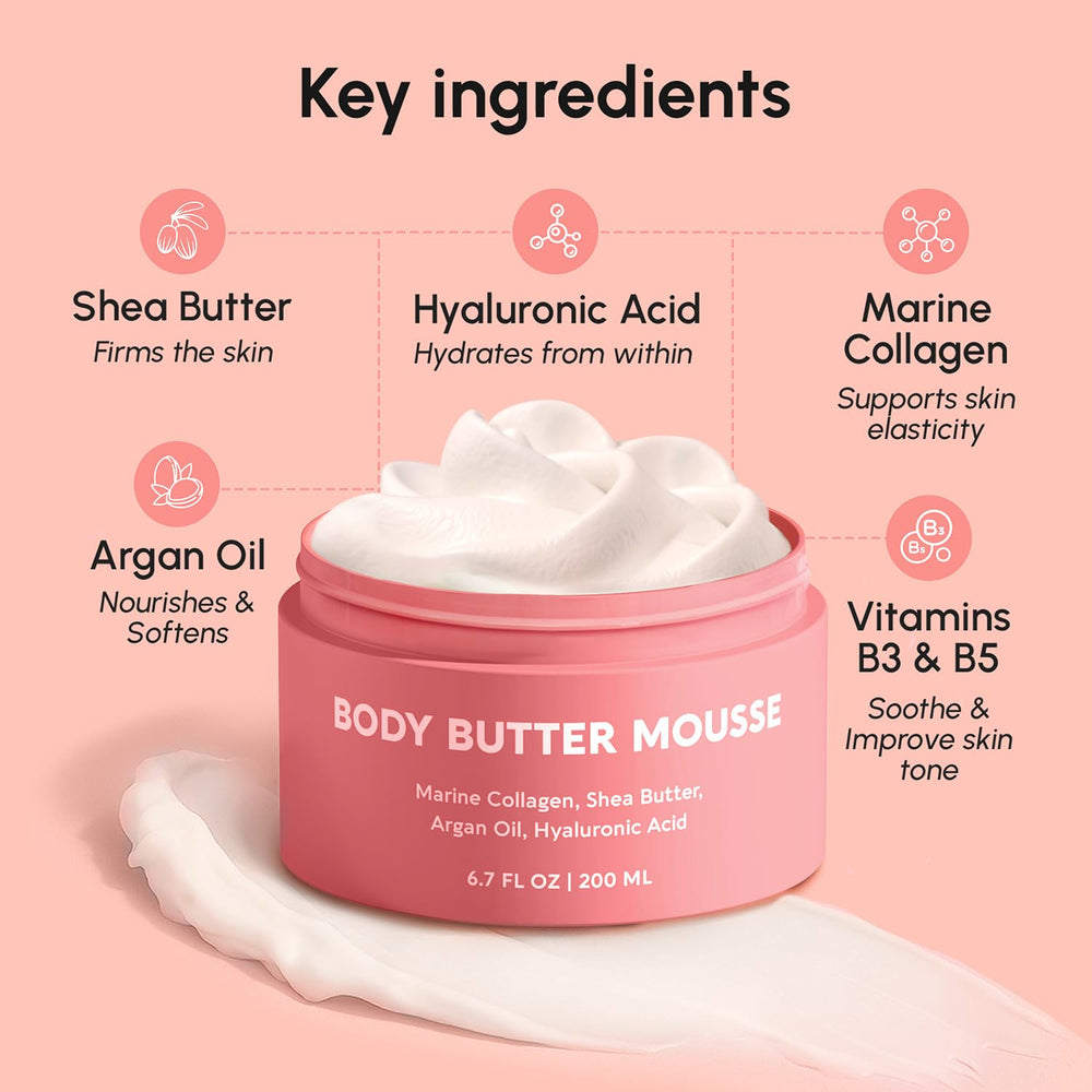 MAREE ingredientes naturales dispuestos como argán, karité y colágeno