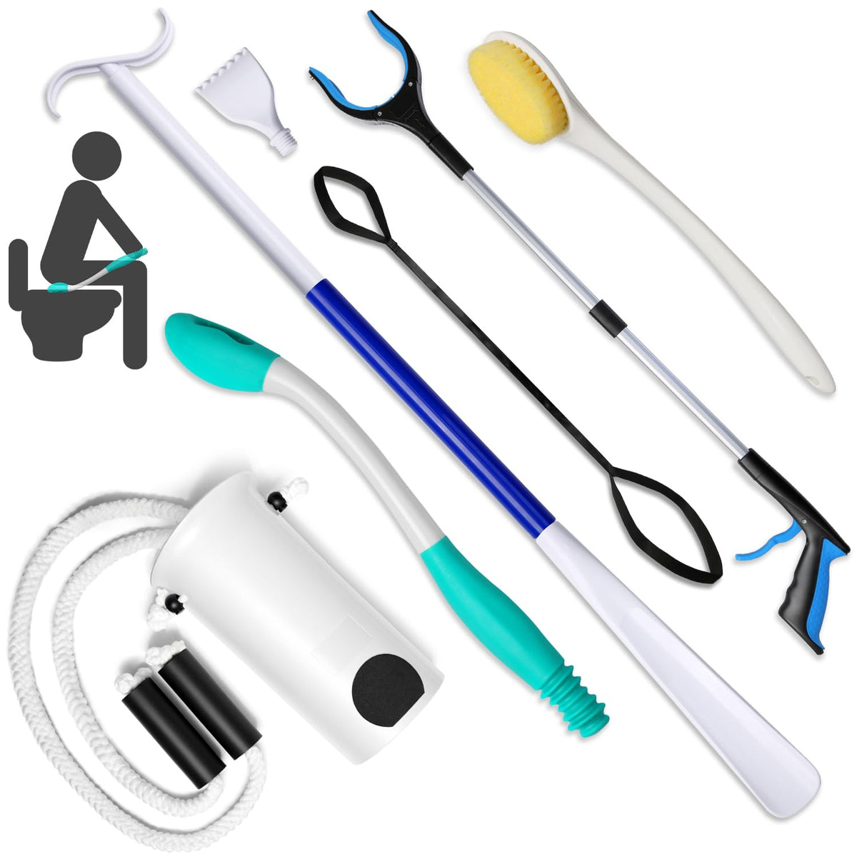 MarginZen kit frontal con las 7 piezas sobre fondo neutro mostrando la organización
