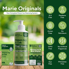 Marie Originals etiqueta con ingredientes botánicos y beneficios