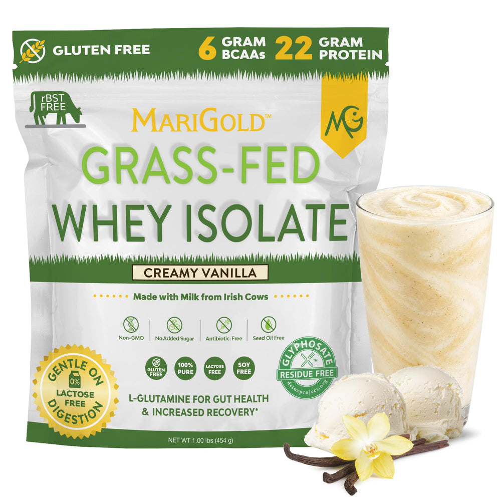 MariGold paquete frontal crema vainilla mostrando tamaño 1 lb y beneficios