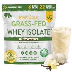 MariGold paquete frontal crema vainilla mostrando tamaño 1 lb y beneficios