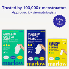 Marlow forro desplegado para ver capa absorbente y diseño fino