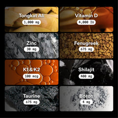 MARS MEN ingredientes clave Tongkat Ali y fenogreco resaltando apoyo energético
