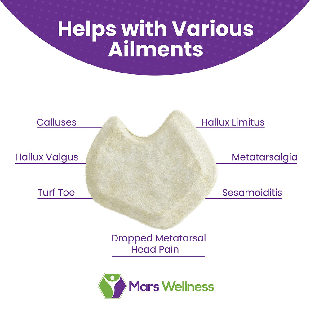 MARS WELLNESS almohadilla instalada en zapato demostrando compatibilidad y confort