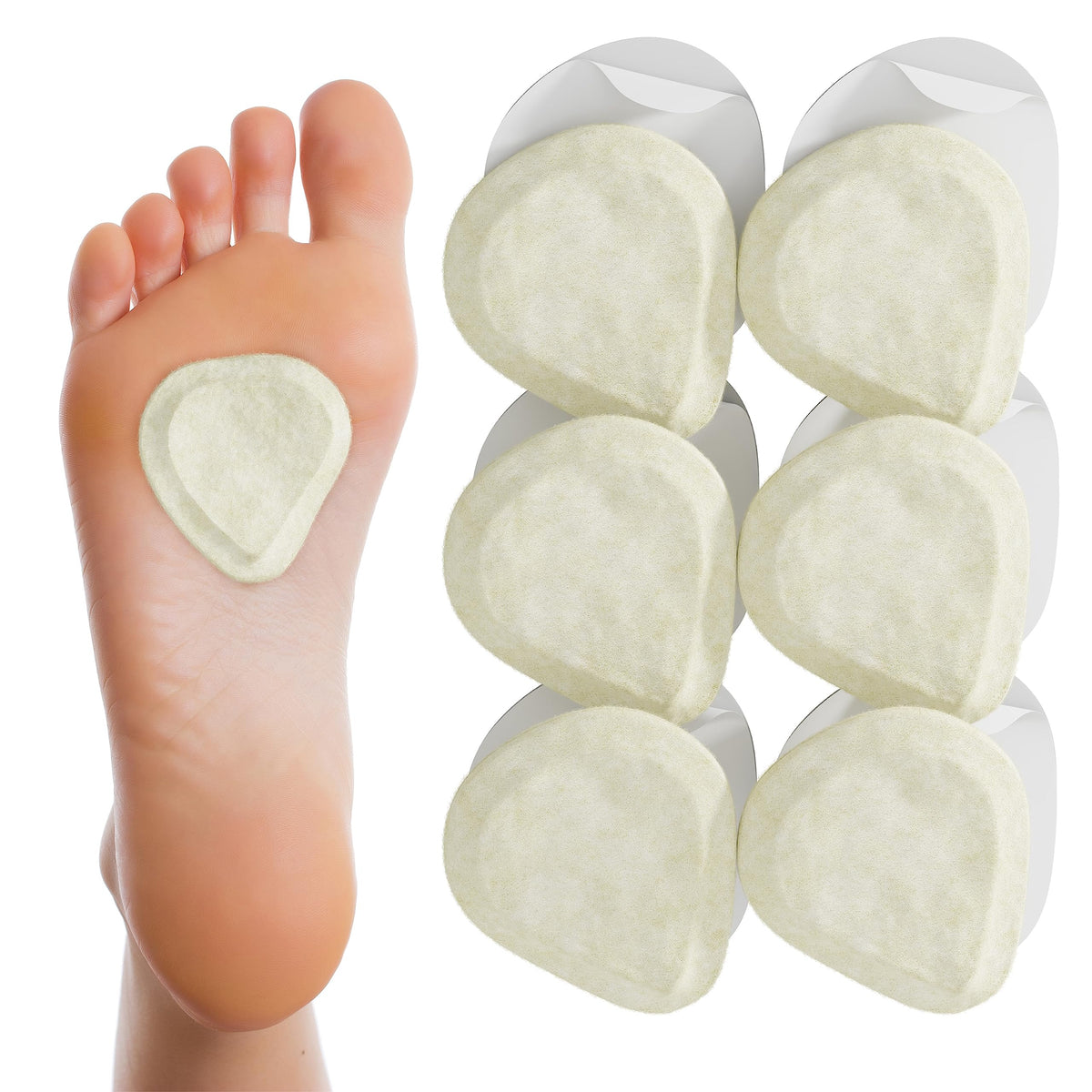 MARS WELLNESS empaque frontal mostrando 6 pares, comodidad lista para varios zapatos