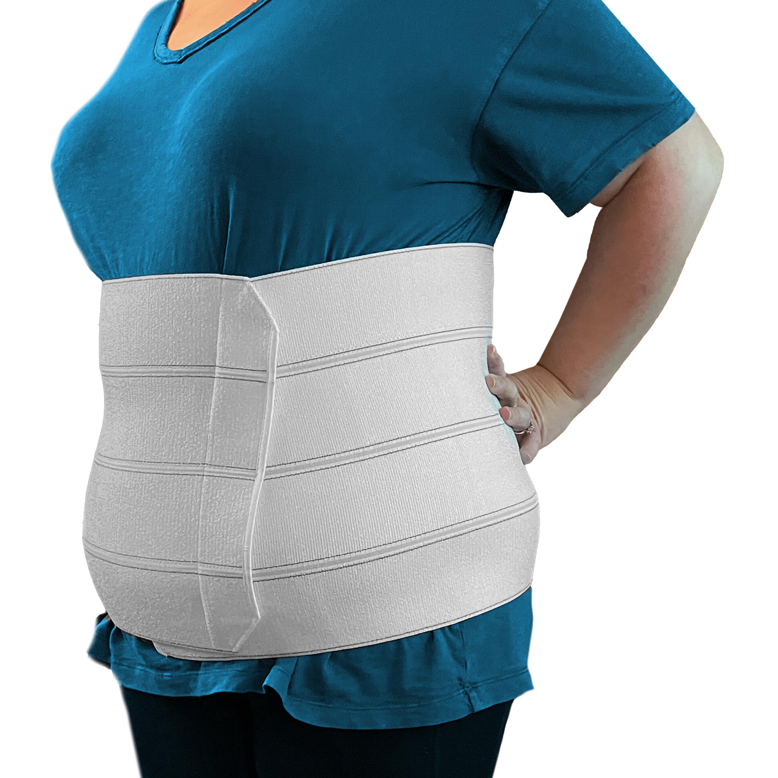 MARS WELLNESS vista frontal de la faja 12" mostrando cobertura amplia y soporte