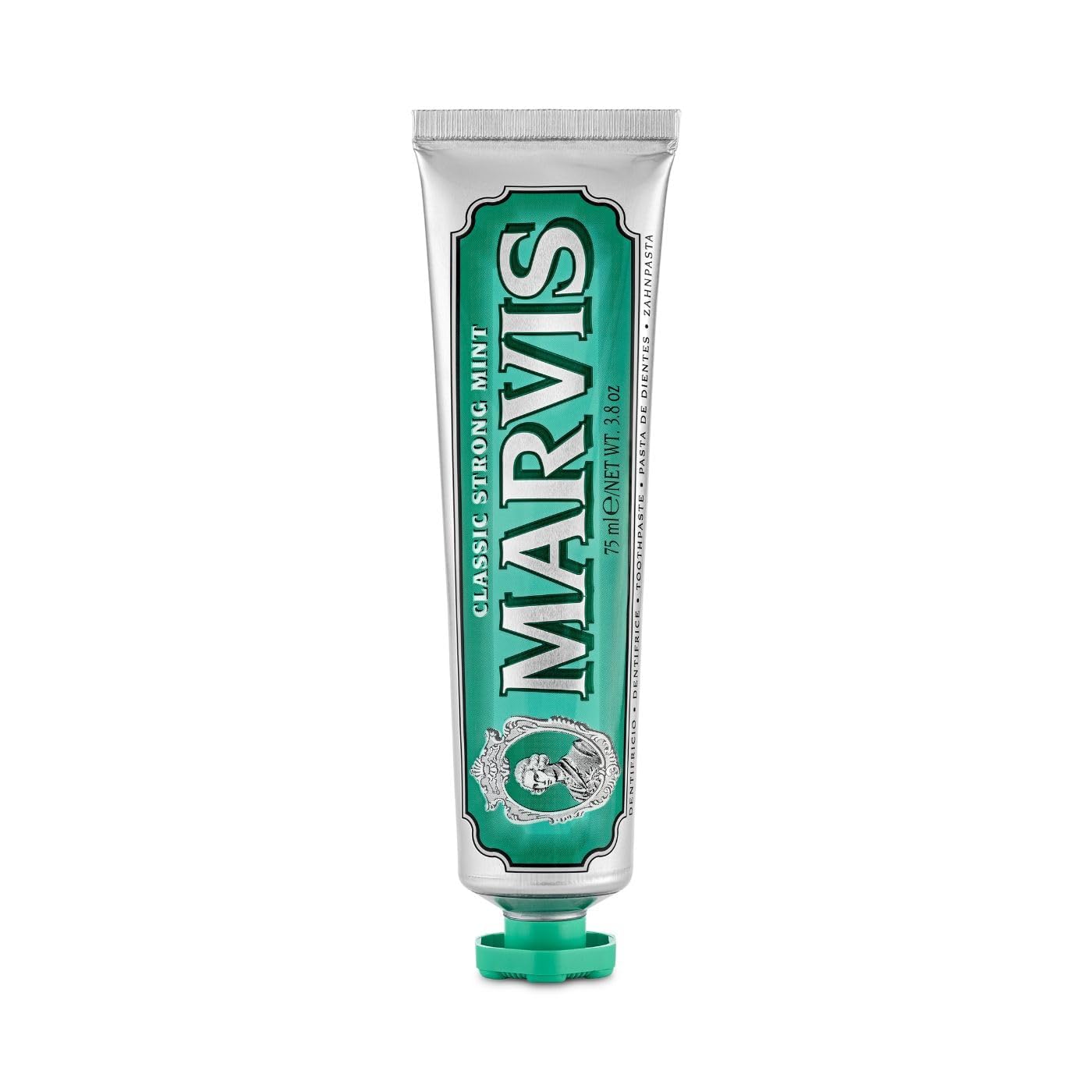 Marvis pasta aplicada en cepillo para un cepillado efectivo