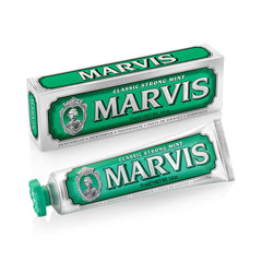 Marvis frente del envase mostrando lujo y frescura intensa