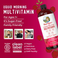 MARYRUTH'S sellos de certificación Clean Label y B Corp visibles