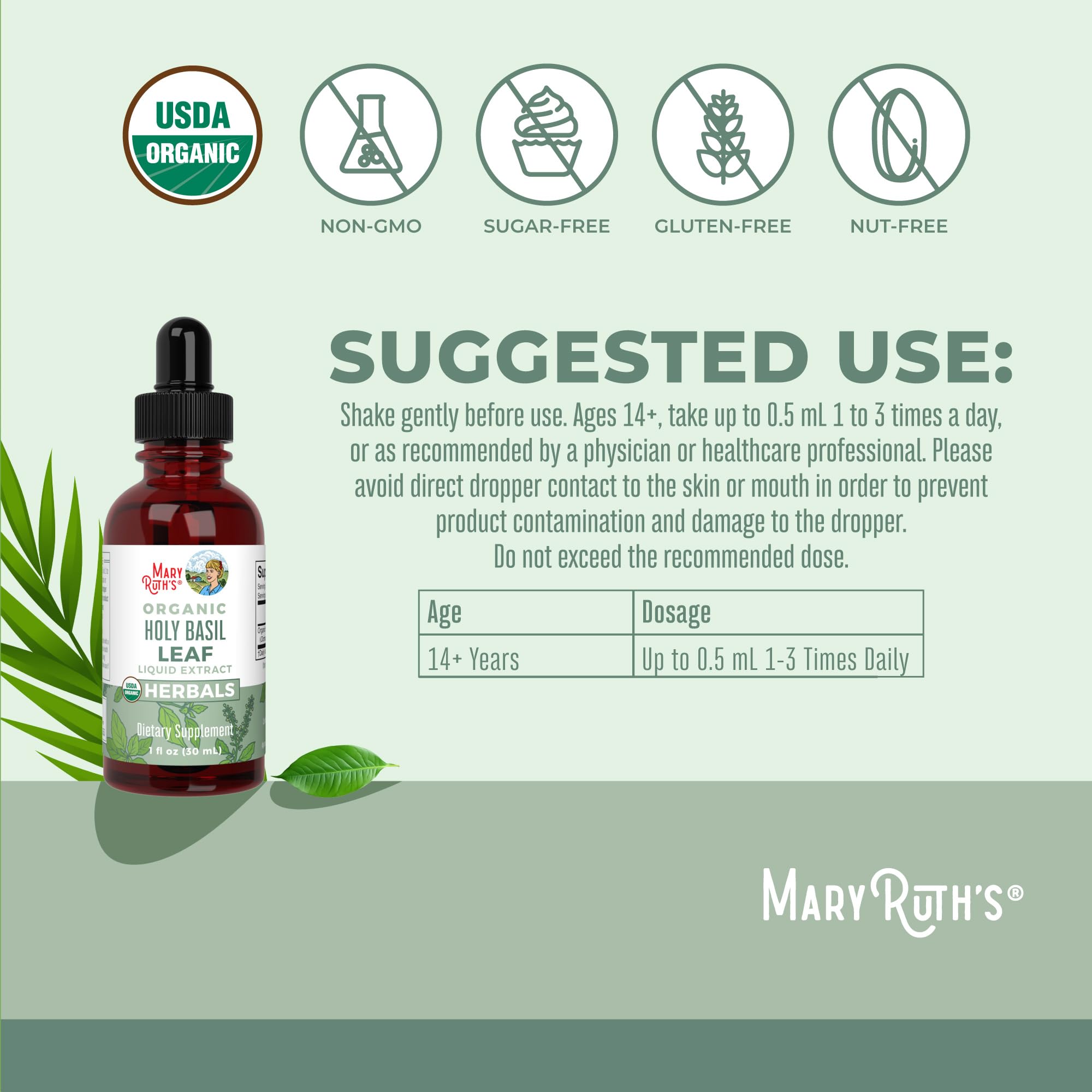 MARYRUTH'S cuentagotas dejando caer gota, fácil dosificación y absorción
