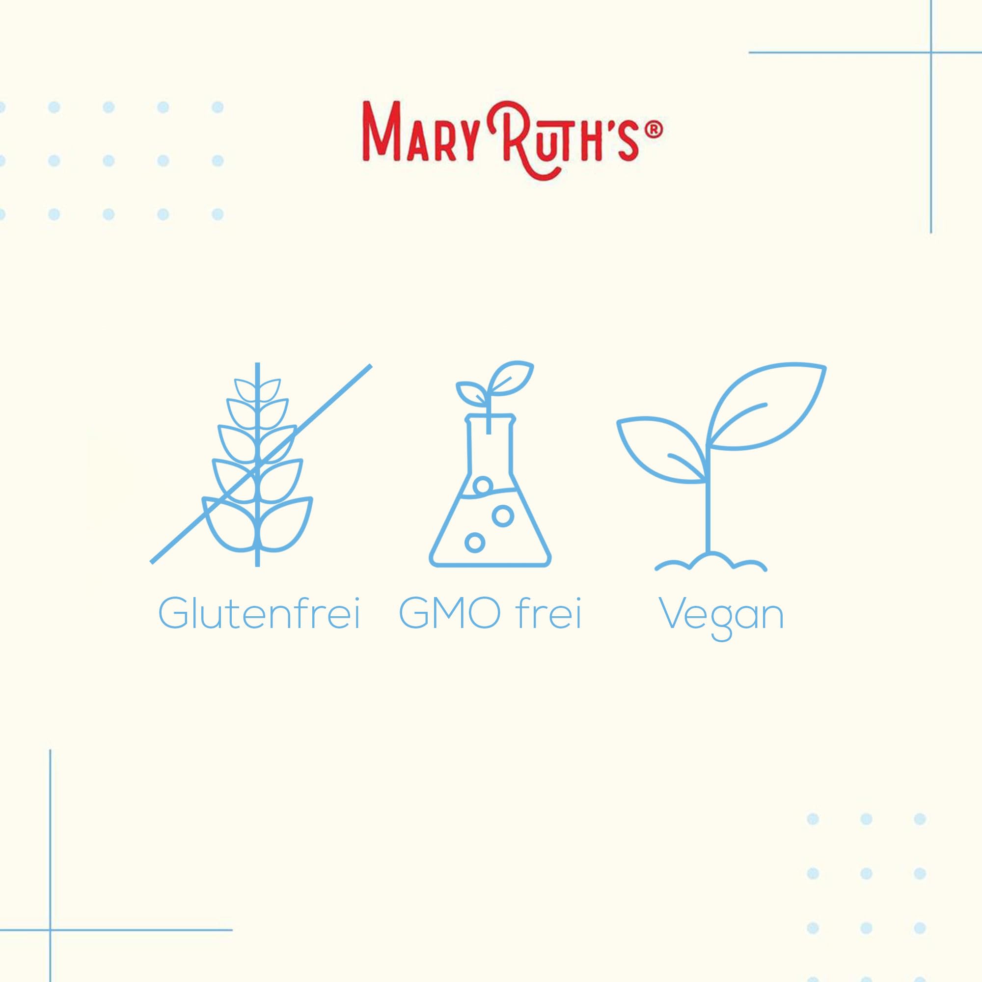 MARYRUTH'S primera plano de textura de gomita, sabor y masticabilidad