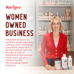 MaryRuth's empaque con sello Clean Label y certificaciones destacadas