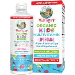 MARYRUTH'S envase frontal del multivitamínico infantil mostrando etiqueta