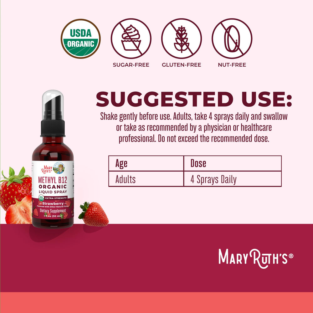 MARYRUTH'S etiqueta con sellos USDA Organic y certificaciones claras