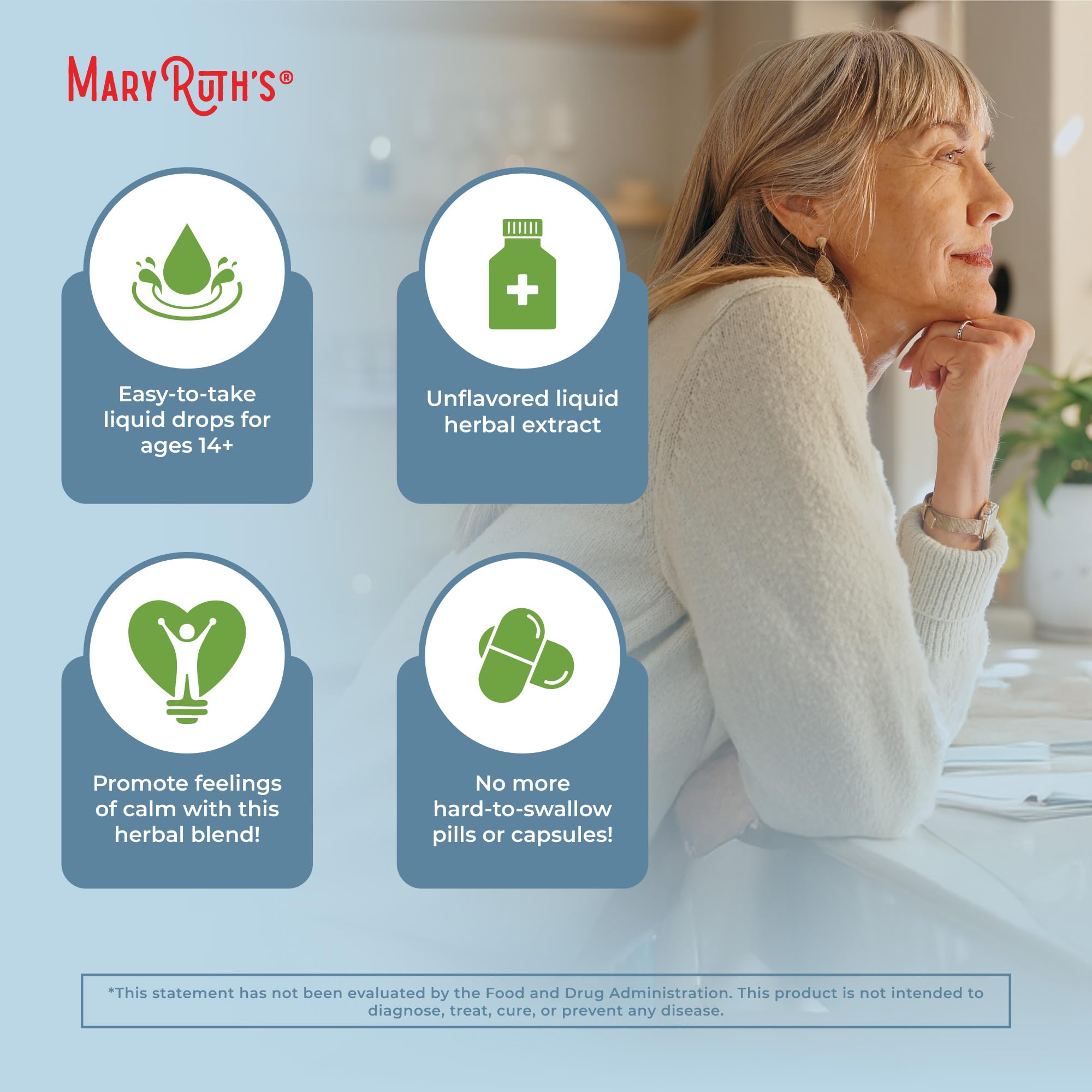 MARYRUTH'S etiqueta con sellos USDA Organic y Clean Label Project