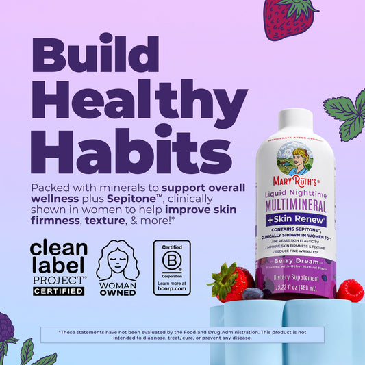 MARYRUTH'S etiqueta con ingredientes, muestra transparencia y calidad