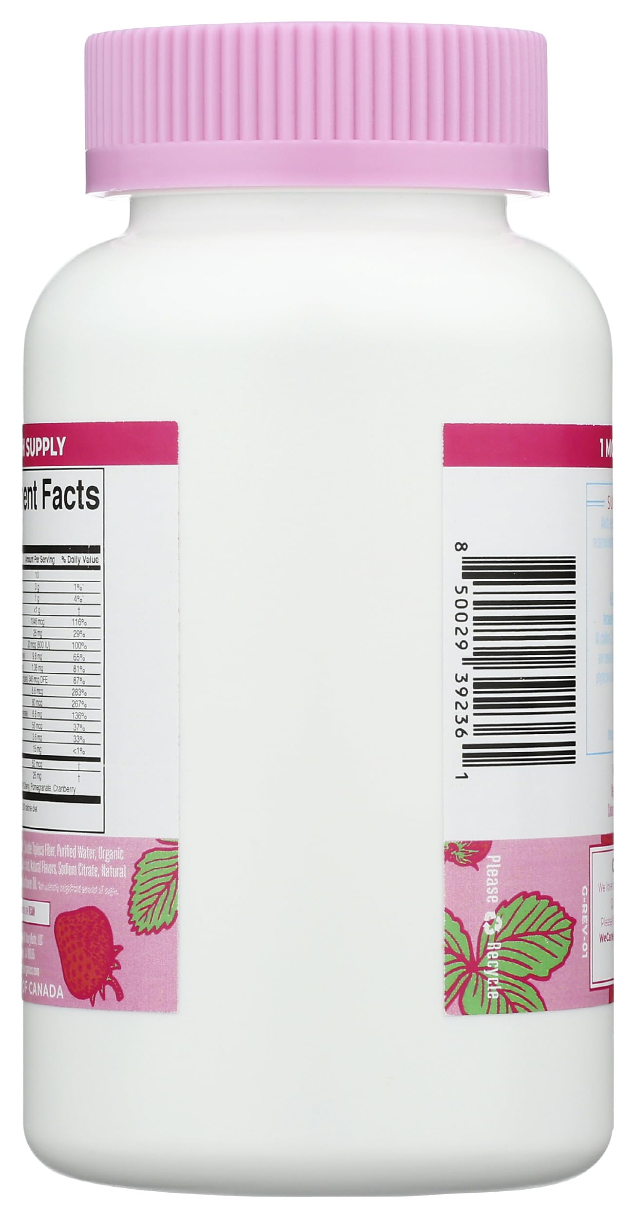 MARYRUTH'S etiqueta con lista de ingredientes y vitaminas clave legible