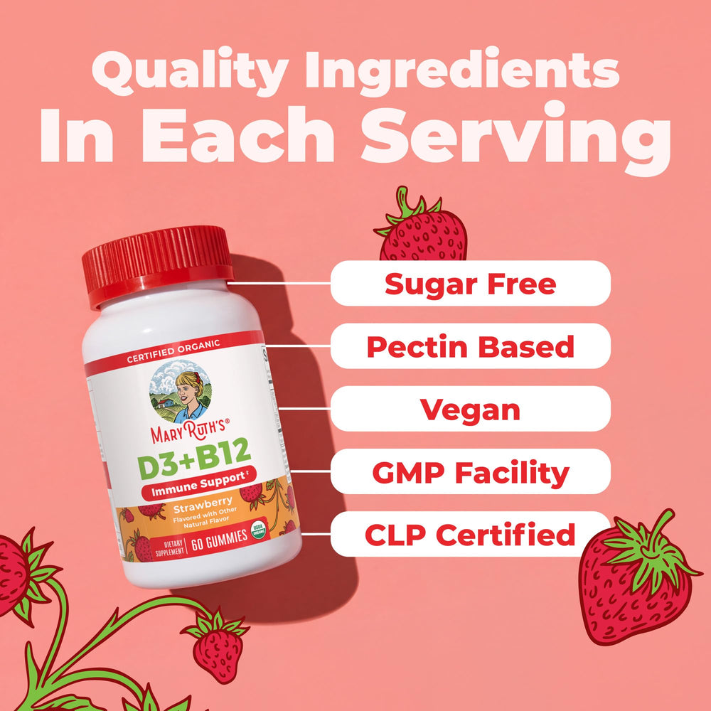 MARYRUTH'S etiqueta con certificaciones USDA Organic y Non-GMO, confianza en calidad