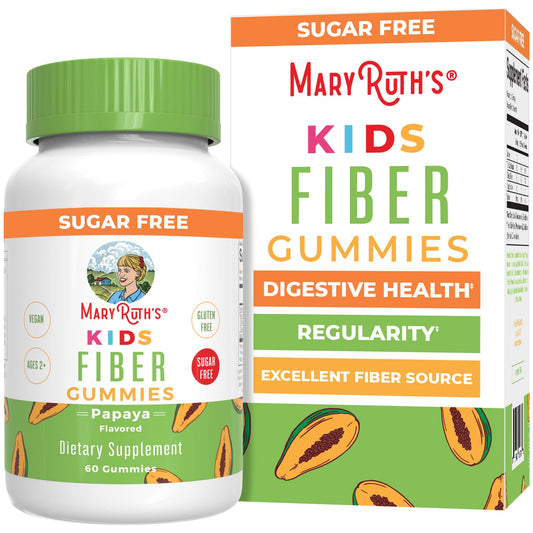 MARYRUTH'S frasco frontal con 60 gomitas, presentado para compra fácil
