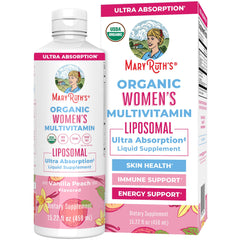 MARYRUTH'S botella frontal mostrando la fórmula líquida para absorción mejorada