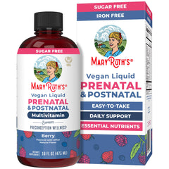 MARYRUTH'S botella frontal mostrando diseño y beneficio de fácil uso