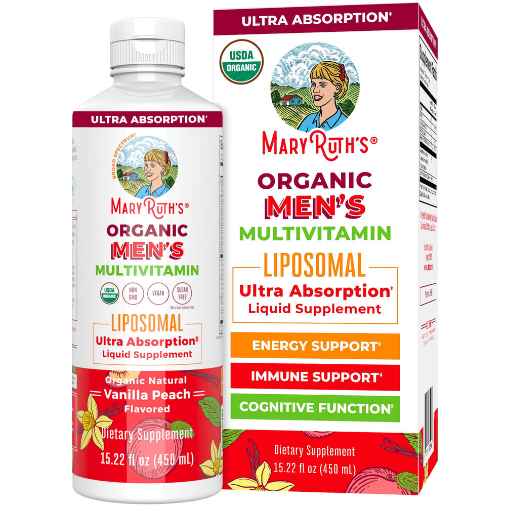 MaryRuth's envase frontal mostrando la marca y beneficio vegano
