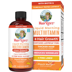 MARYRUTH'S frente del envase mostrando la botella y marca, beneficios visibles