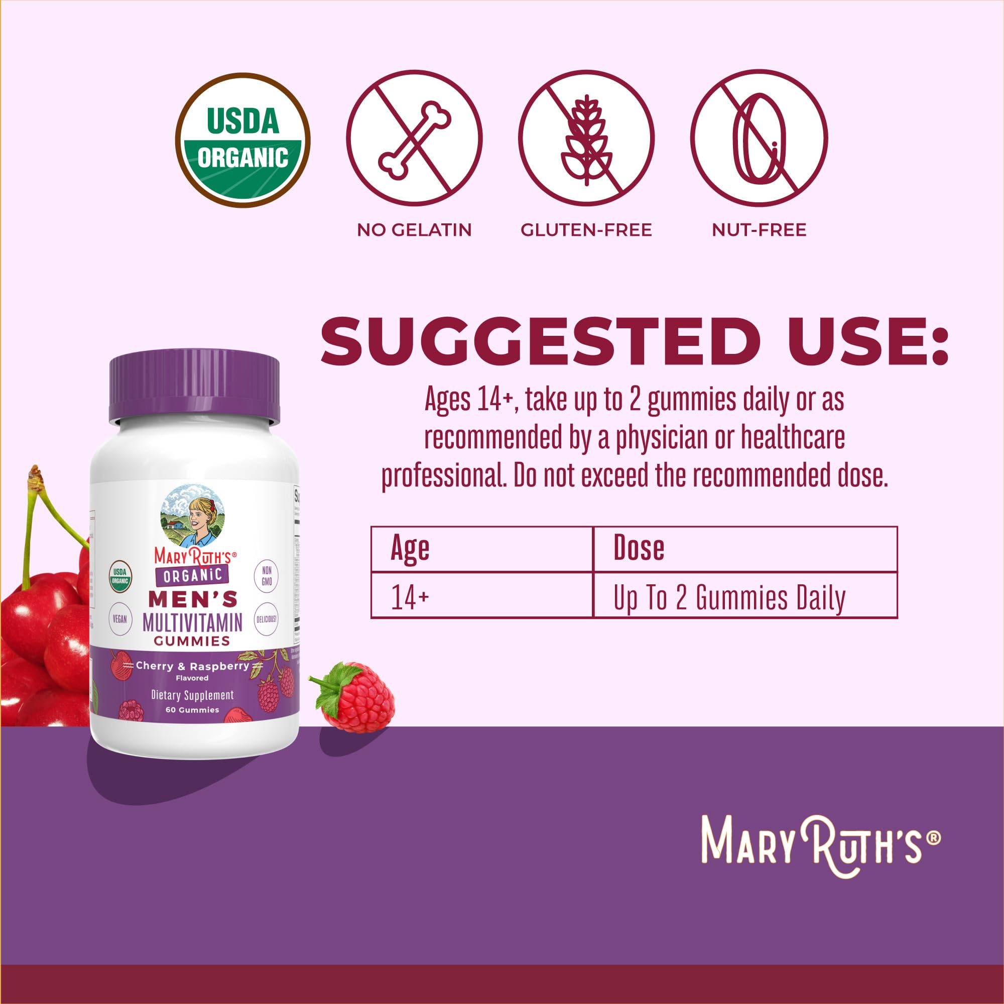 MARYRUTH'S gominola en mano para apreciar tamaño y dosificación