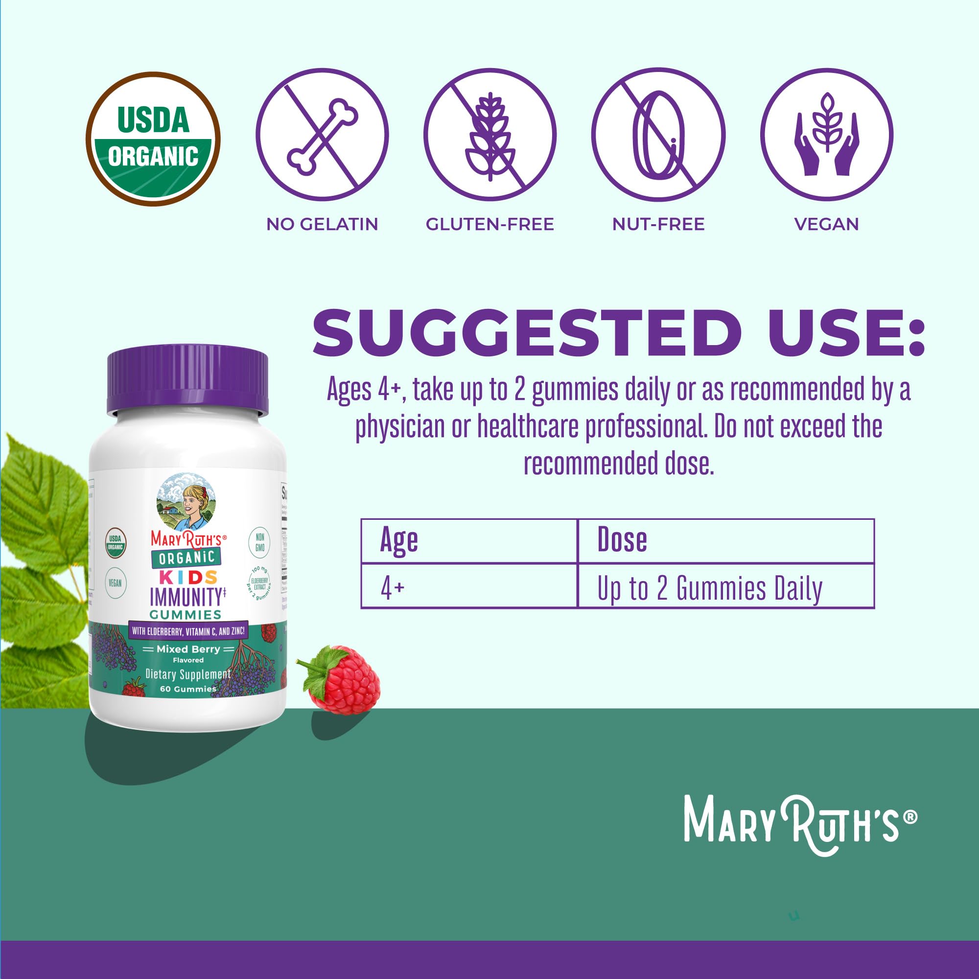 MARYRUTH'S gominolas en mano listos para consumo infantil