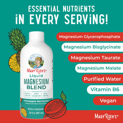 MaryRuth's composición de ingredientes activos destacando las cuatro formas de magnesio