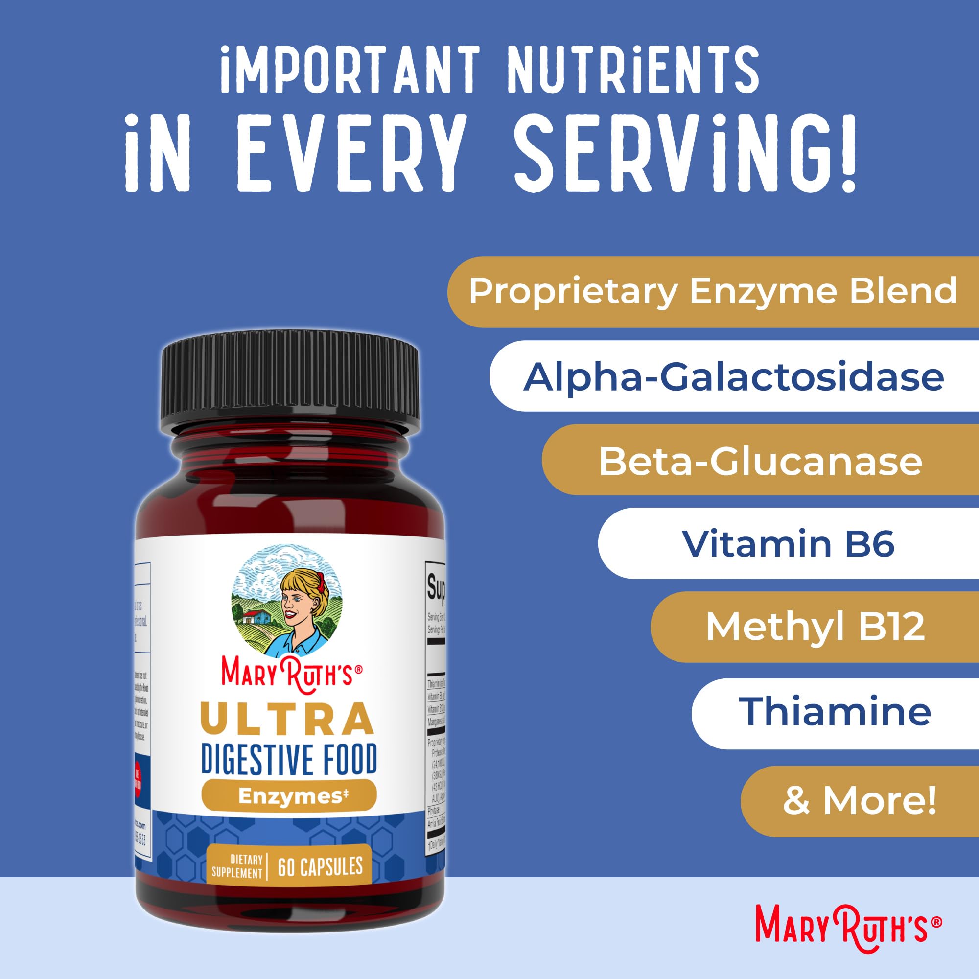 MARYRUTH'S certificaciones y lista de ingredientes para confianza