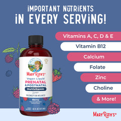 MARYRUTH'S lista de ingredientes resaltando folato activo y vitaminas