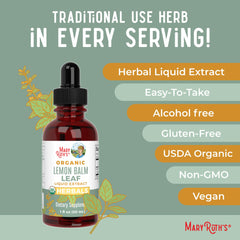 MARYRUTH'S hojas frescas de melisa y extracto, origen natural