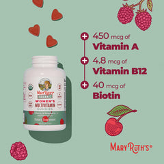 MARYRUTH'S mujer tomando gomita en rutina matutina para conveniencia