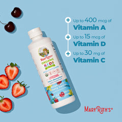 MARYRUTH'S niño tomando el multivitamínico con facilidad y disfrute