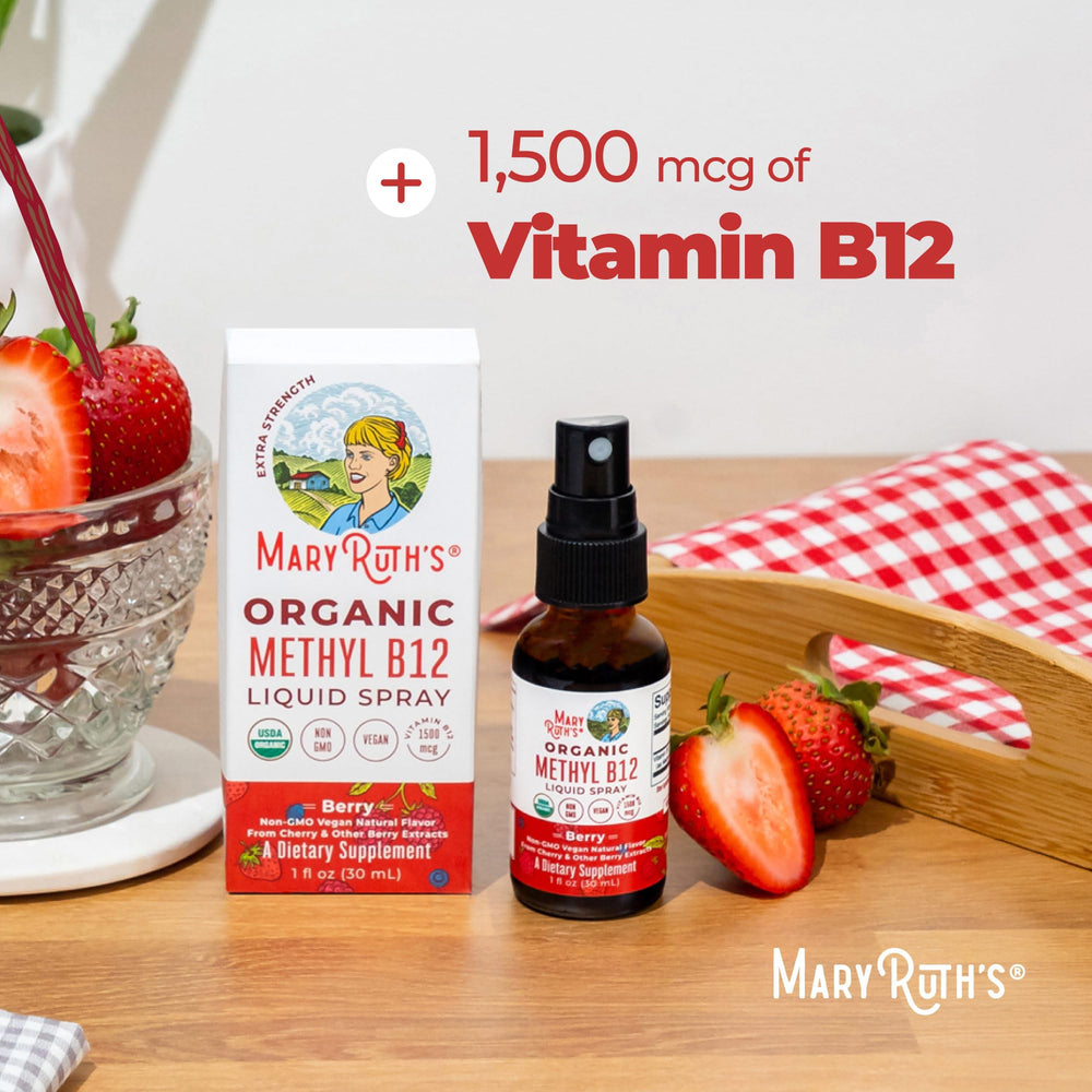 MARYRUTH'S primer plano de bayas para indicar sabor orgánico y agradable