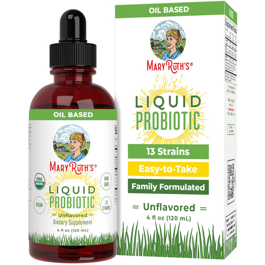 MARYRUTH'S frasco frontal de probiótico líquido orgánico con pipeta, dosificación precisa