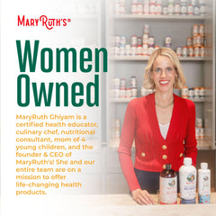 MARYRUTH'S sellos de certificación B Corp y Clean Label, confianza y calidad