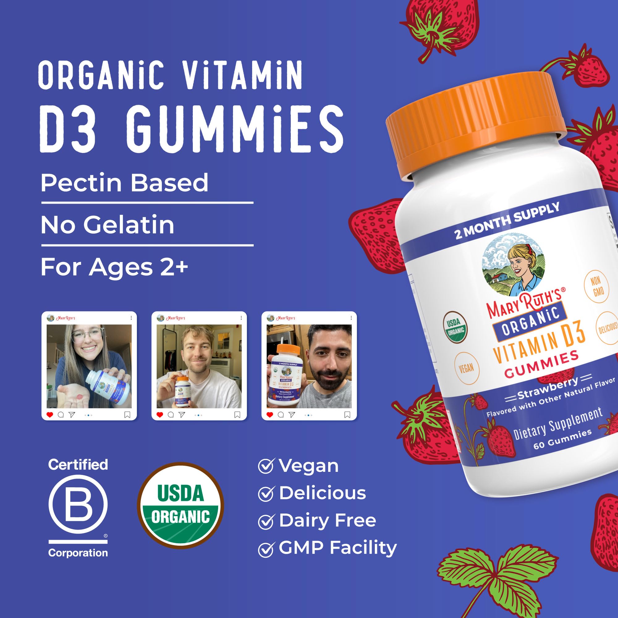 MARYRUTH'S sellos USDA Organic y B Corp para confianza del consumidor