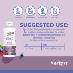 MARYRUTH'S close-up del líquido liposomal para ver consistencia y absorción