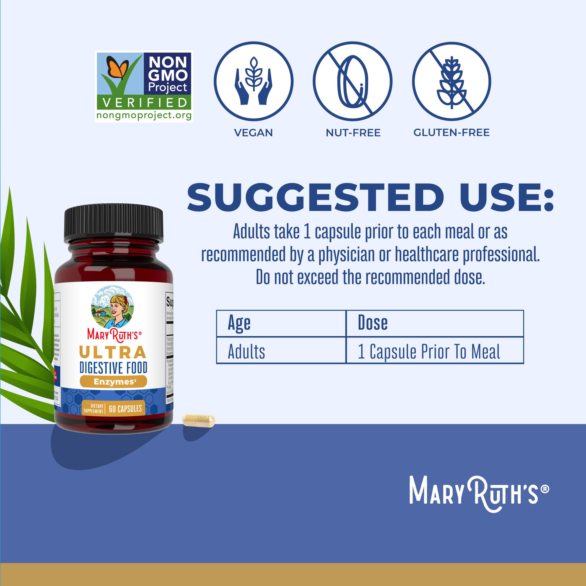 MARYRUTH'S textura del contenido en polvo para mezcla y disolución