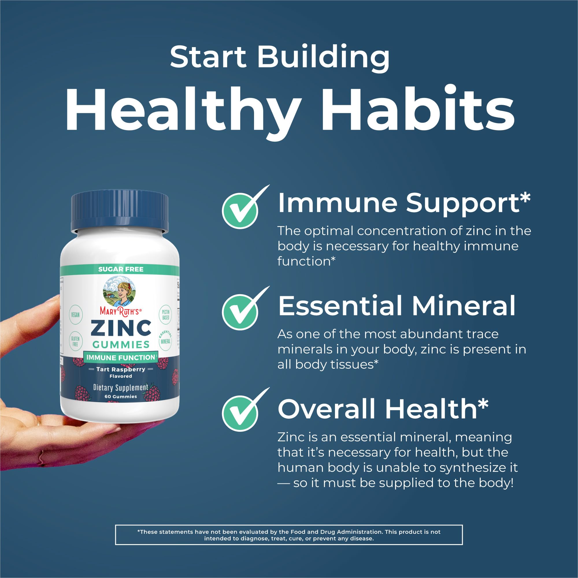 MARYRUTH'S gominolas junto a un vaso, facilidad de consumo diario