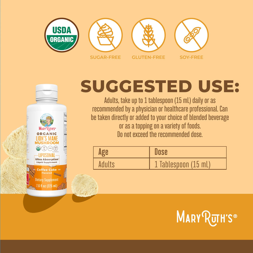 MaryRuth's vertiendo liposomal en café para una mezcla sabrosa y práctica
