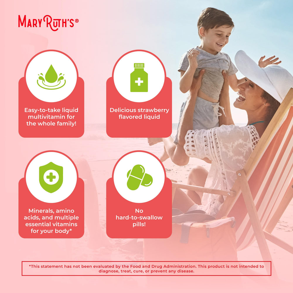 MARYRUTH'S multivitamínico añadido a un smoothie para mezcla fácil