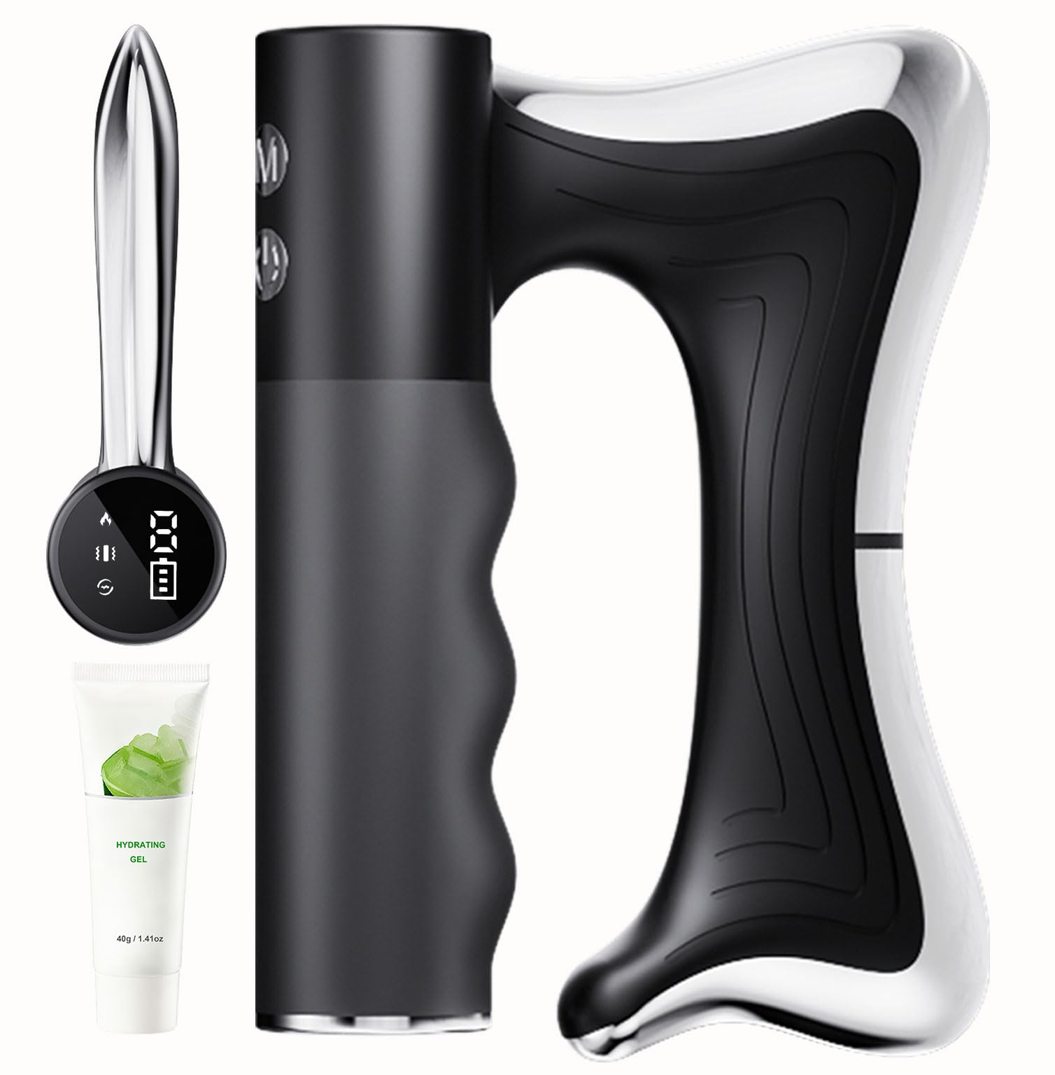 MASIKETEC vista frontal del masajeador con calor, alivia tensión muscular