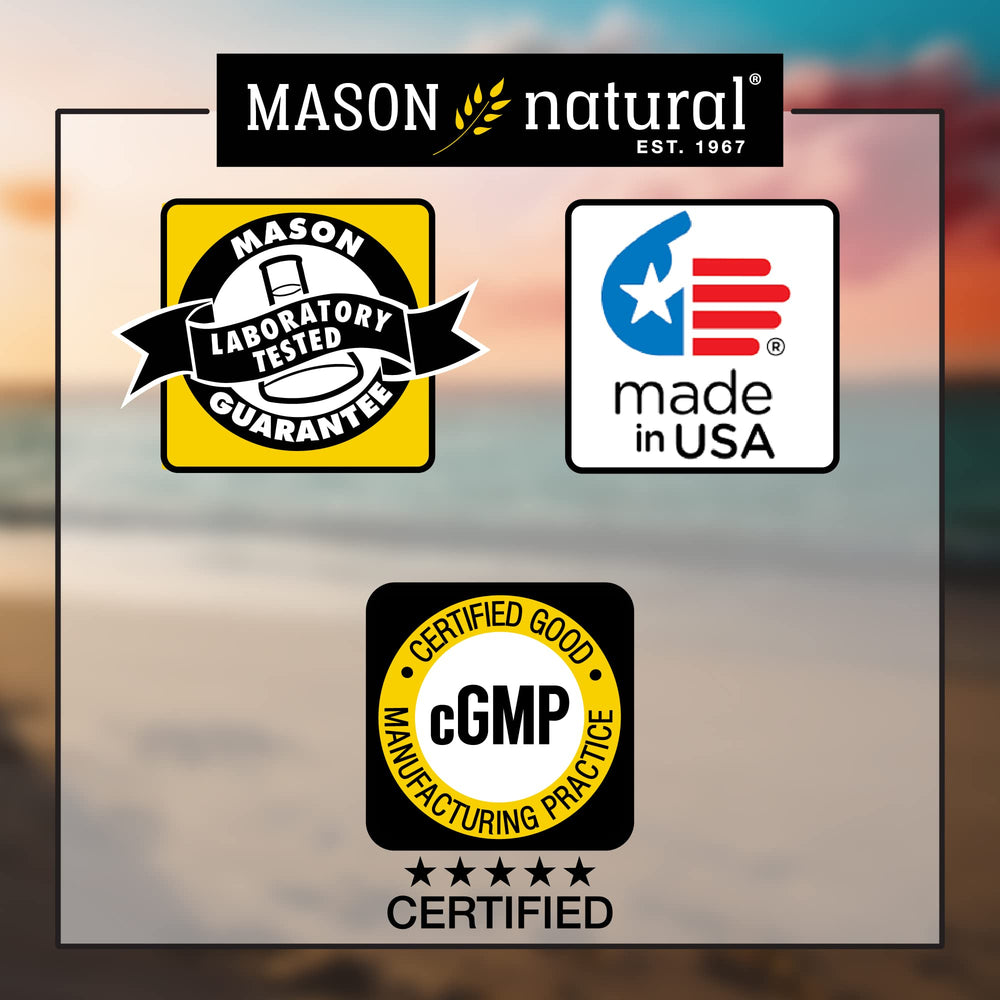 MASON NATURAL etiqueta nutricional legible con información de calcio y D3